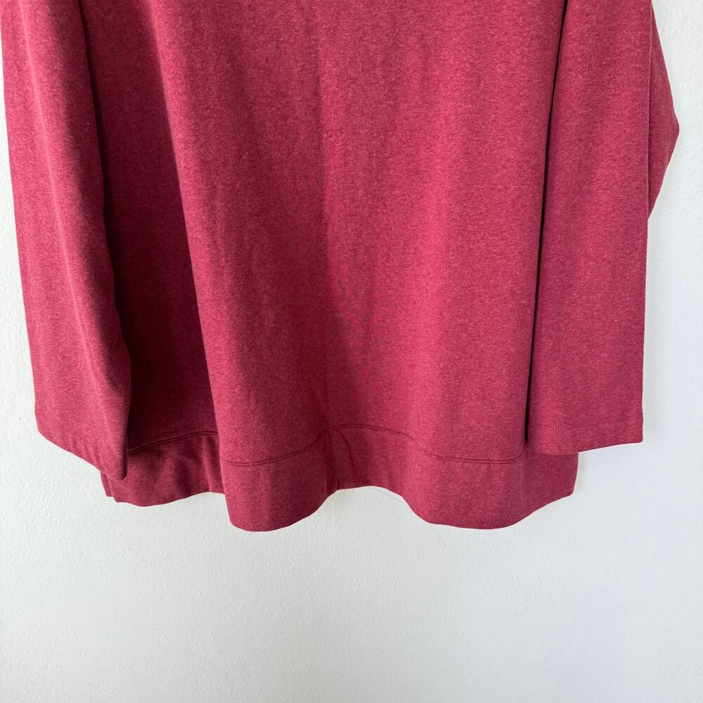 Talbots size 3X plus super soft red cowl neck collar sweatshirt - Picture 4 of 8